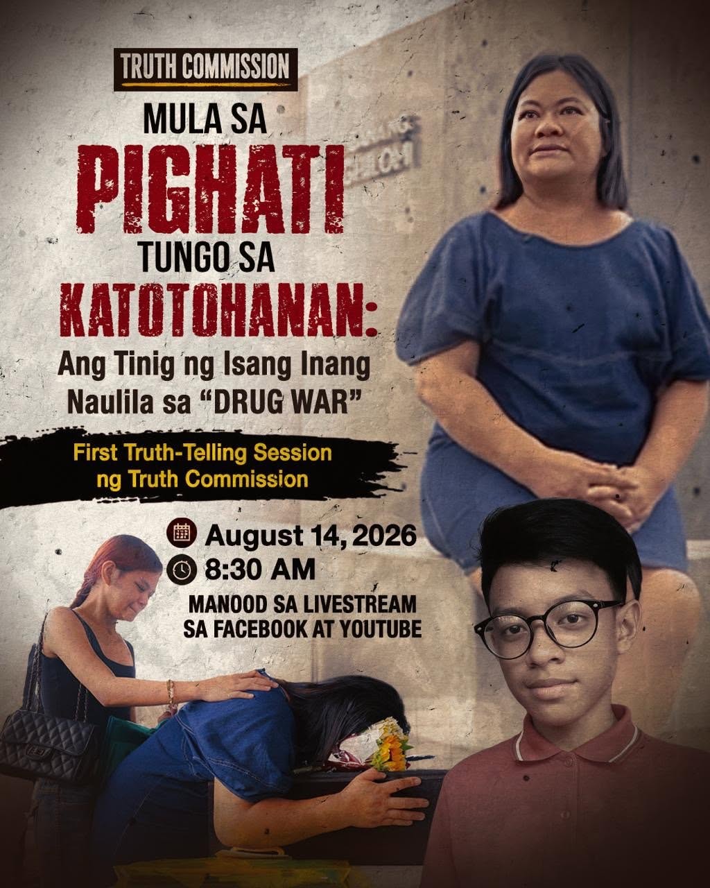 Truth Commission Convenes First Public Truth-Telling Session on ‘Drug War’; Mother to Testify About the Extrajudicial Killing of Her Disabled Son